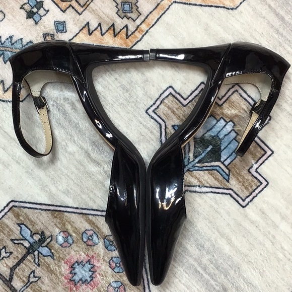 Adrienne Vittadini ‘Citrus’ Black Faux Panted Ankle Strap Point Toe Heels - Picture 8 of 14